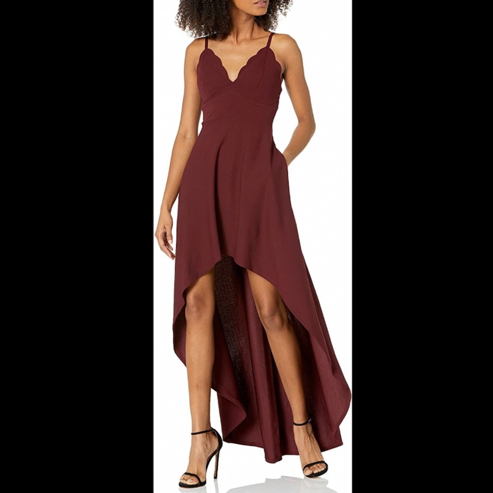 NEW Speechless Women's Scalloped V-Neck High Low Dress